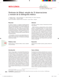 Síndrome de Gilbert: estudio de 12 observaciones y revisión de la
