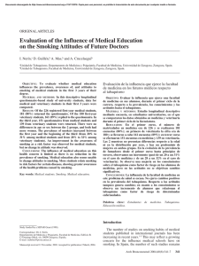 Evaluation of the Influence of Medical Education on the Smoking