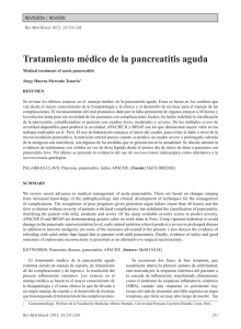 Tratamiento médico de la pancreatitis aguda