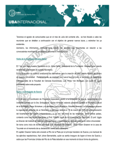 Newsletter Julio 2015 - Universidad de Buenos Aires