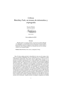 Críticas Bletchley Park, un museo de informática y criptografía