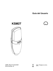 Shure KSM27 Microphone User Guide Spanish