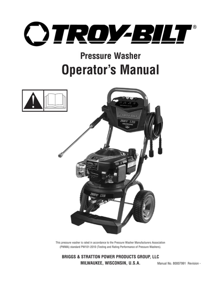 Operator`s Manual TroyBilt