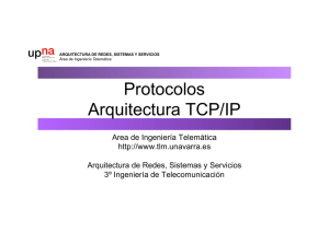 Protocolos Arquitectura TCP/IP - Área de Ingeniería Telemática