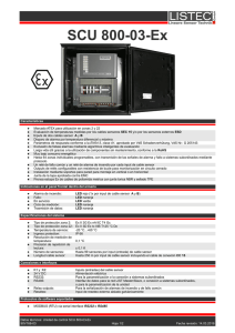 Datos técnicos: Unidad de control SCU 800-03-Ex