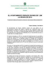 Nota de Prensa- Reducción Deuda Municipal (2014)
