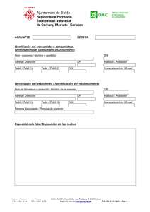 Formulari Queixa/Reclamació OMIC Lleida