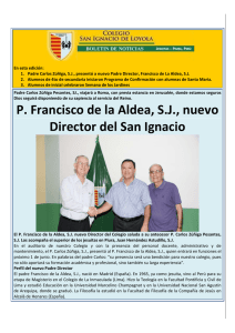 P. Francisco de la Aldea, S.J., nuevo Director del San Ignacio