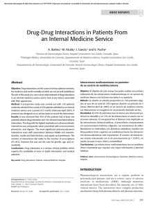 Drug-Drug Interactions in Patients From an Internal