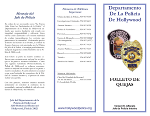 Departamento De La Polic&iacute;a De Hollywood N&uacute;meros de Tel&eacute;fonos