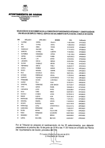 Lista 33 socorristas seleccionados por el Tribunal