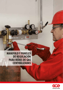 manifold y paneles de regulación para redes de gas centralizadas