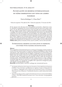 Acumulación de reservas internacionales en países emergentes