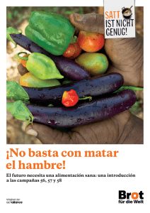 ¡No basta con matar el hambre!