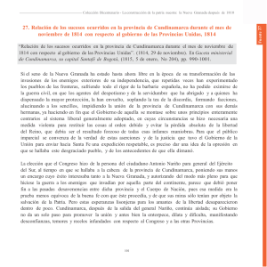 27. Relación de los sucesos ocurridos en la provincia de