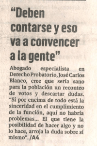 “Deben contarse y eso ” va a convencer a la gente