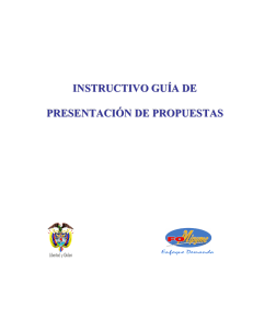 instructivo guía de presentación de propuestas