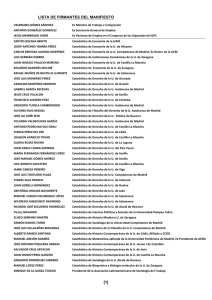 [1] LISTA DE FIRMANTES DEL MANIFIESTO