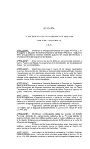 Ley Nº 6574 - Legislatura Provincial de San Juan