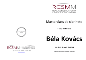 Masterclass de clarinete - Real Conservatorio Superior de Música