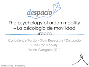 The psychology of urban mobility