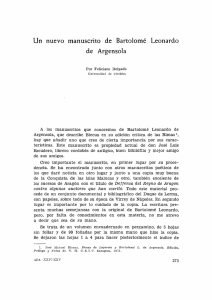 4. Un nuevo manuscrito de Bartolomé Leonardo de Argensola, por