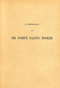 SIR JOSEPH DALTON HOOKER