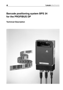 Barcode positioning system BPS 34 for the PROFIBUS DP