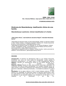 Síndrome de Waardenburg: clasificación clínica de una familia