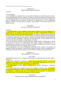 CAPÍTULO II DERECHO DE SUFRAGIO PASIVO Artículo 6 2. Son