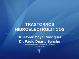 trastornos hidroelectroliticos - Colegio de Medicos Cirujanos Costa
