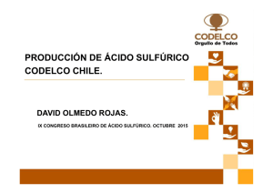 producción de ácido sulfúrico codelco chile.