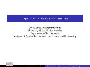 Experimental design and analysis
