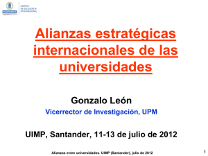 Alianzas estratégicas internacionales de las universidades