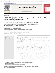 )RETRATO* (REgistro de TRAuma grave de la provincia de TOledo