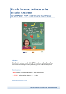 Plan de Consumo de Frutas en las Escuelas Andaluzas