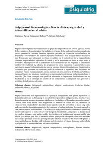 Revisión teórica Aripiprazol: farmacología, eficacia clínica