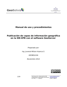 Manual de uso y procedimientos Publicación de capas de