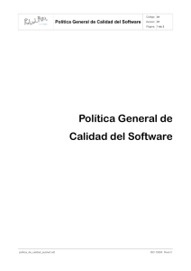 Política General de Calidad del Software