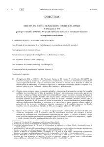 Directiva (UE) 2016/1034 del Parlamento Europeo y del