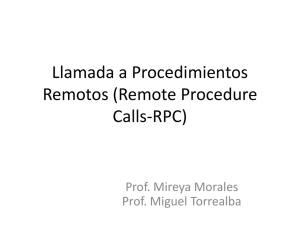 Llamada a Procedimientos Remotos (RPC)