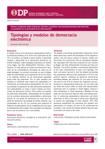 Tipologías y modelos de democracia electrónica
