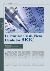 La Próxima Crisis Viene Desde los BRIC