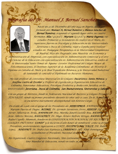Biografía del Dr. Manuel J. rafía del Dr. Manuel J. a del Dr. Manuel J