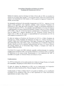 Antecedentes Biográfieos de Roberto de Andraca Presidente del