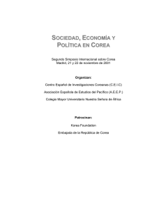 sociedad , economía y política en corea - Universidad de Castilla
