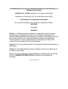 Decreto Presidencial No. 10 del 18 Marzo 2005