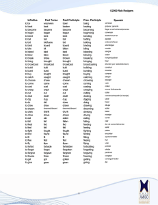 PROYECTO Lista de verbos irregulares