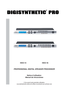 HXO-14 HXO-16 PROFESSIONAL DIGITAL SPEAKER PROCESSOR