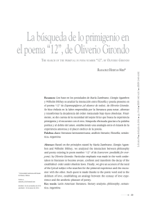 La búsqueda de lo primigenio en el poema “12”, de Oliverio Girondo